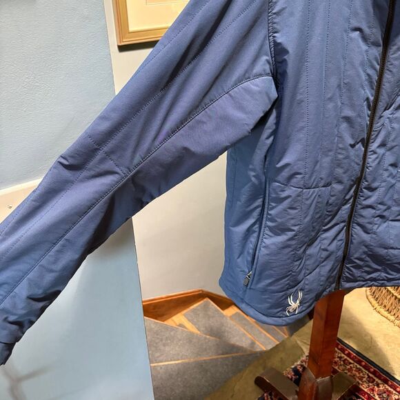 Vintage Spyder X Samuel Adams Blue Full Zip Insulated Ski Jacket XL - Picture 11 of 12